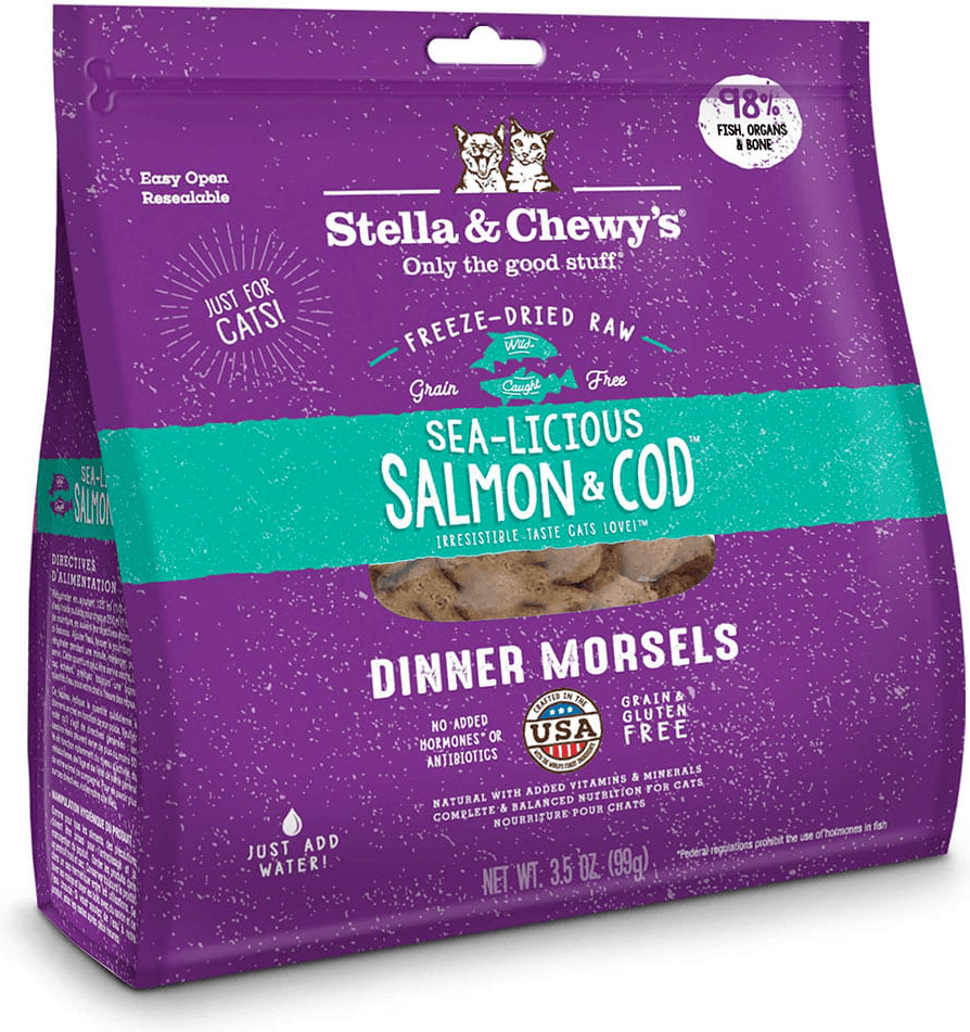 Stella & Chewys Sea-Licious Salmon & Cod Freeze-Dried Raw Dinner Morsels